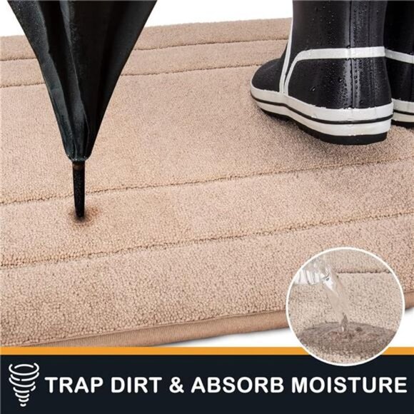 Dirt Trapper Door Mat 20" x 31.5", Non-Slip/Skid Machine Washable Entryway Rug - Picture 3 of 7